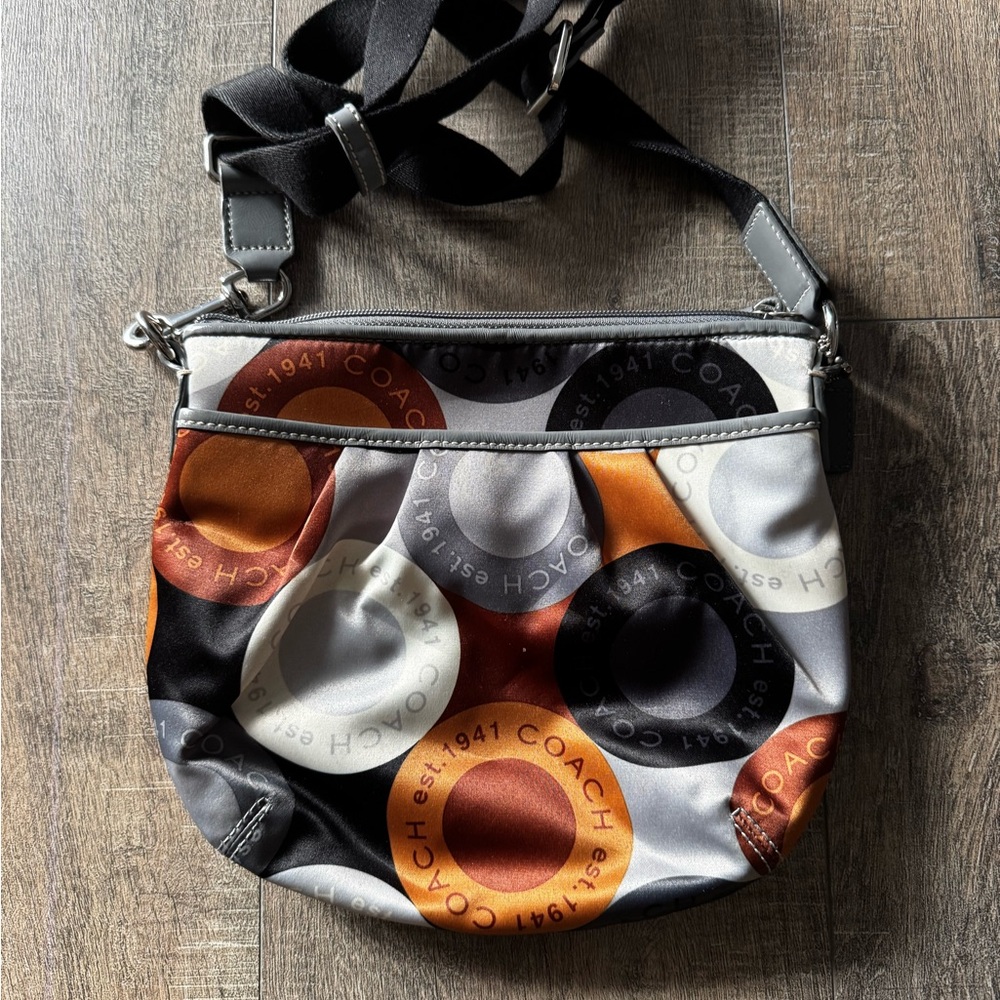 Coach Circle Monogram Silk Adjustable Crossbody - image 3
